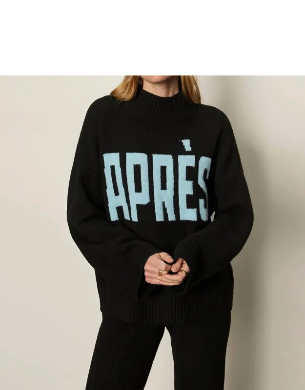 Apres Intarsia Mock Neck Sweater