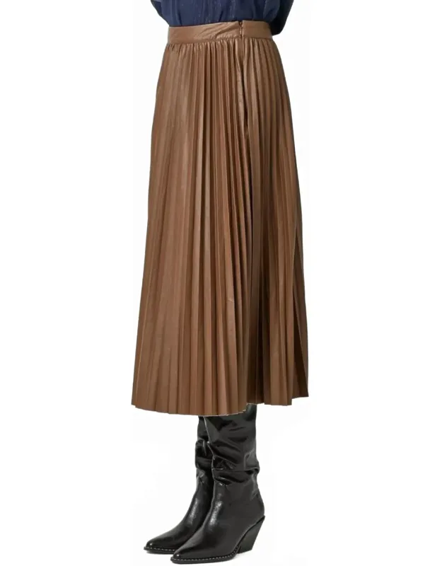 Pleated Midi Skirt