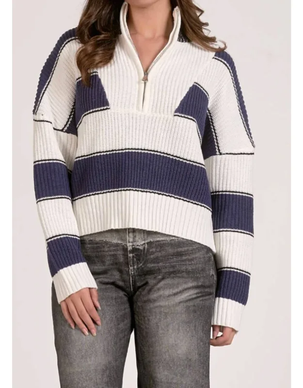Quarter Zip Colorblock Sweater