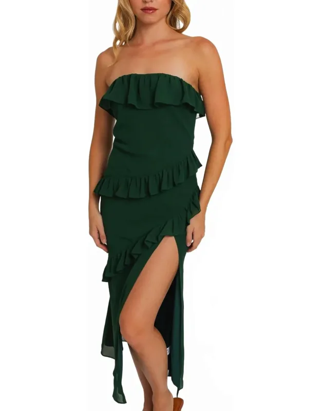 Ruffled Tube Dress