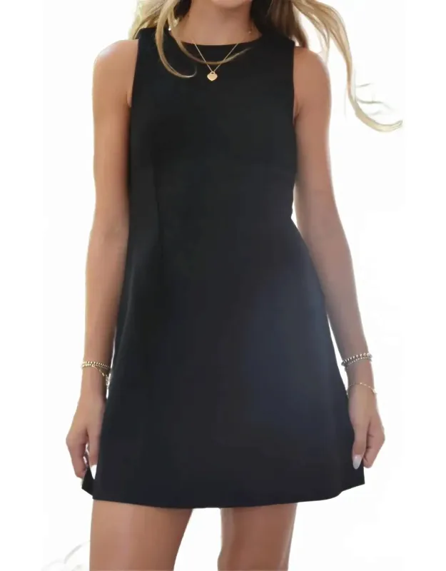 Boat Neck Mini Dress