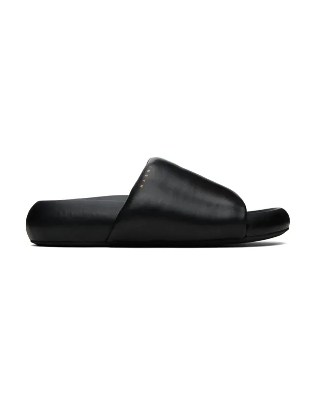Leather Pouf Sandals