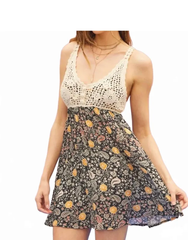 Amari Crochet Mini Dress