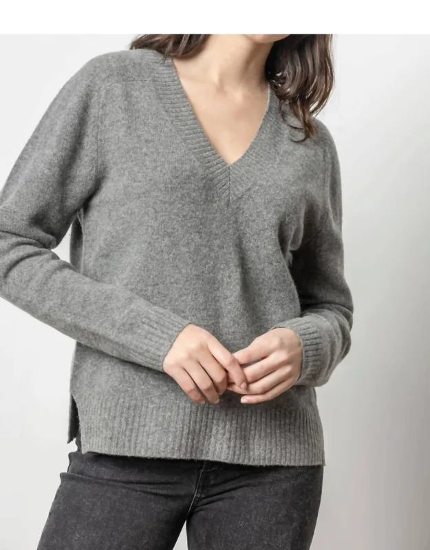 Felted Easy V-neck Sweater