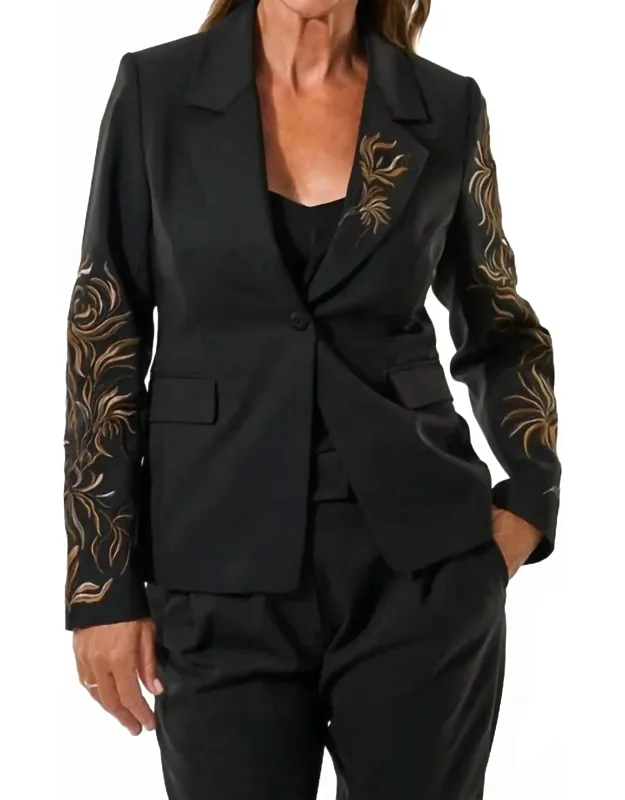 Embroidered Blazer