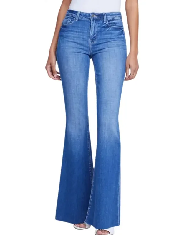 Sera High Rise Sneaker Flare Jeans