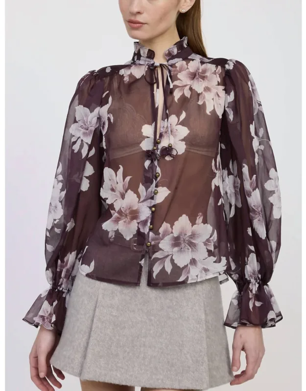 Sheer Floral Top