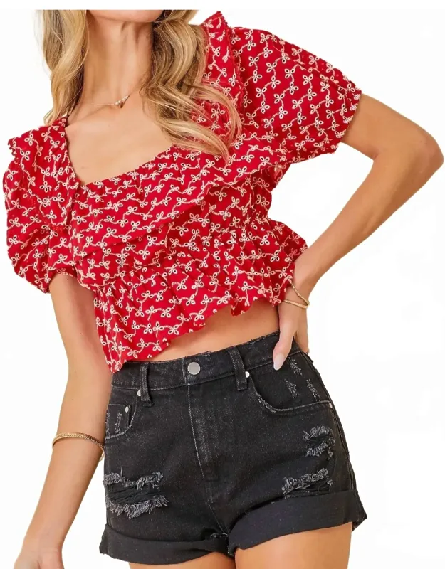 Ruffle Lace Top