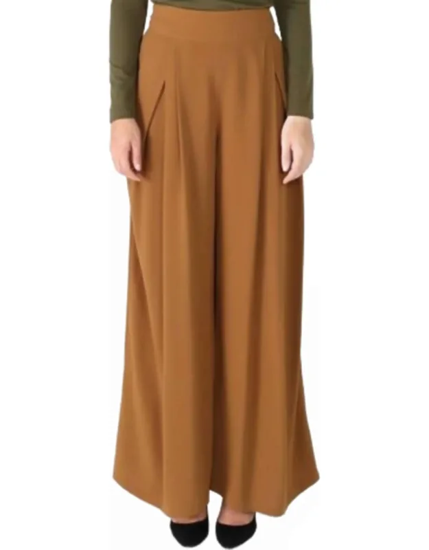 Wide Leg Solid Palazzo Flowy Pants