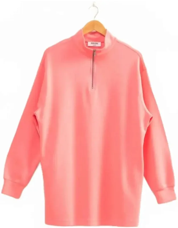 Knit Half Zip Up Long Sleeve Mini Dress