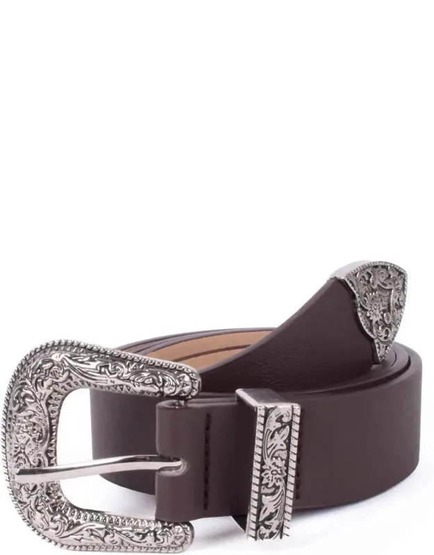 Vegan Leather Western Horseshoe Belt