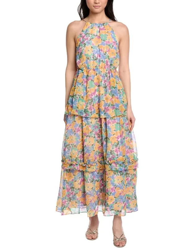 Florescence Halter Maxi Dress