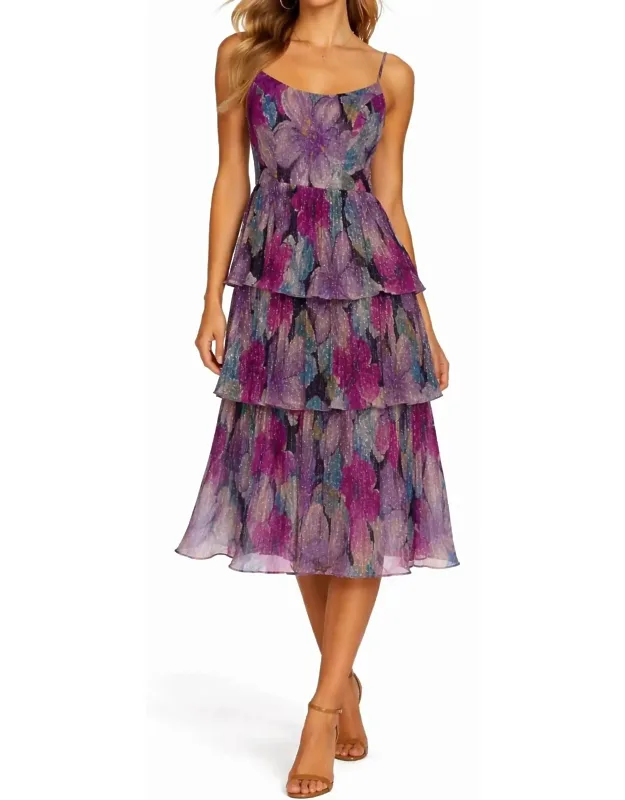 Floral Tiered Midi Dress