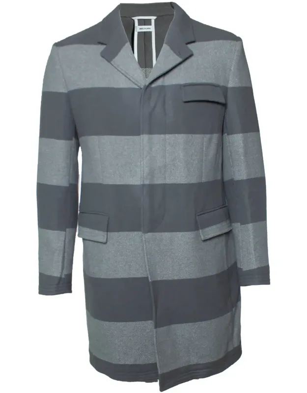 Striped Wool Coat
