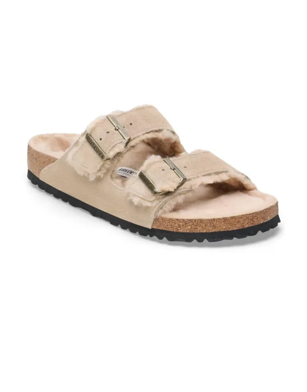 Arizona Shearling Suede Sandals
