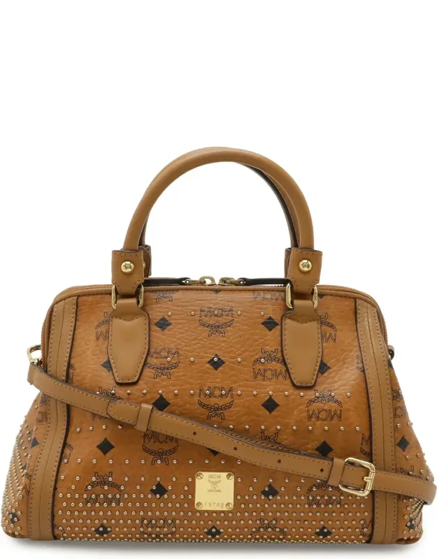 Logo Handbag Mini Boston 2way Pvc Leather
