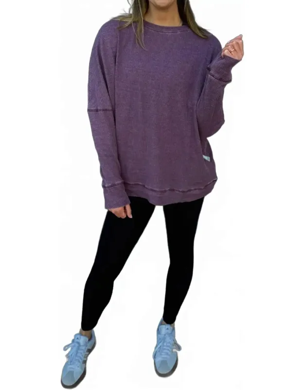 Waffle Ribbed Pullover