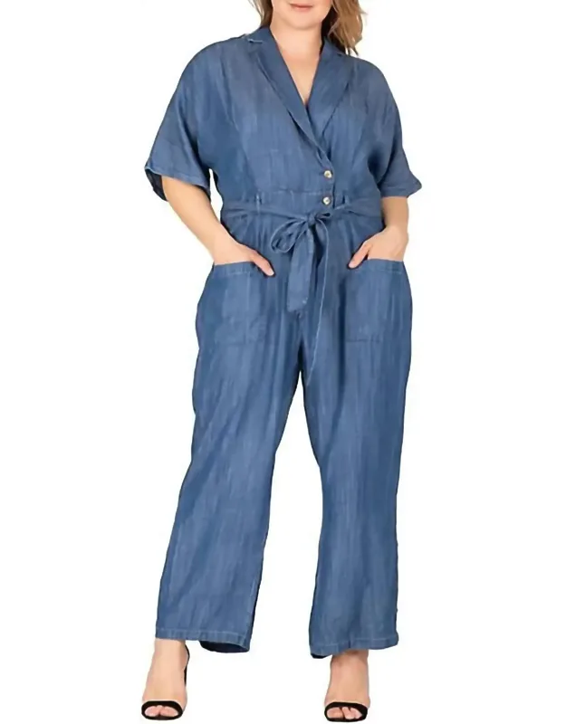 Tencel Short Sleeve Jumpsuit