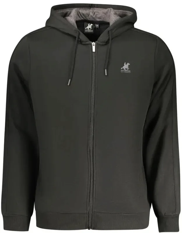 U. S. Grand Cotton Hoodie - Zip Closure, Two Pockets