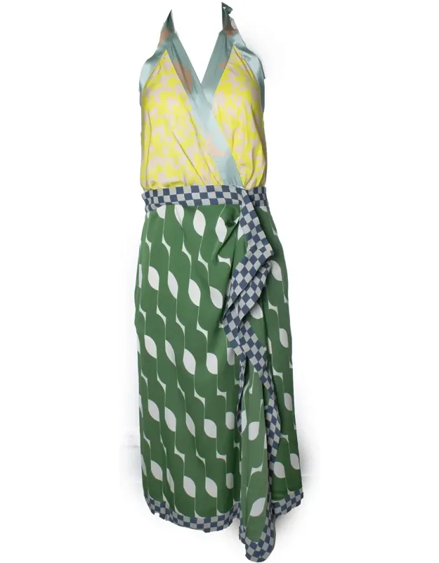 Midi Halter Dress With Print