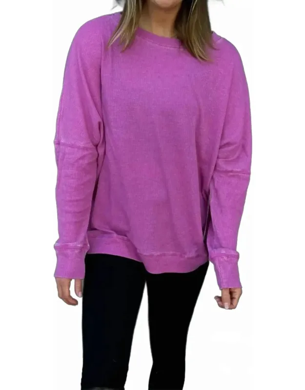 Waffle Ribbed Pullover