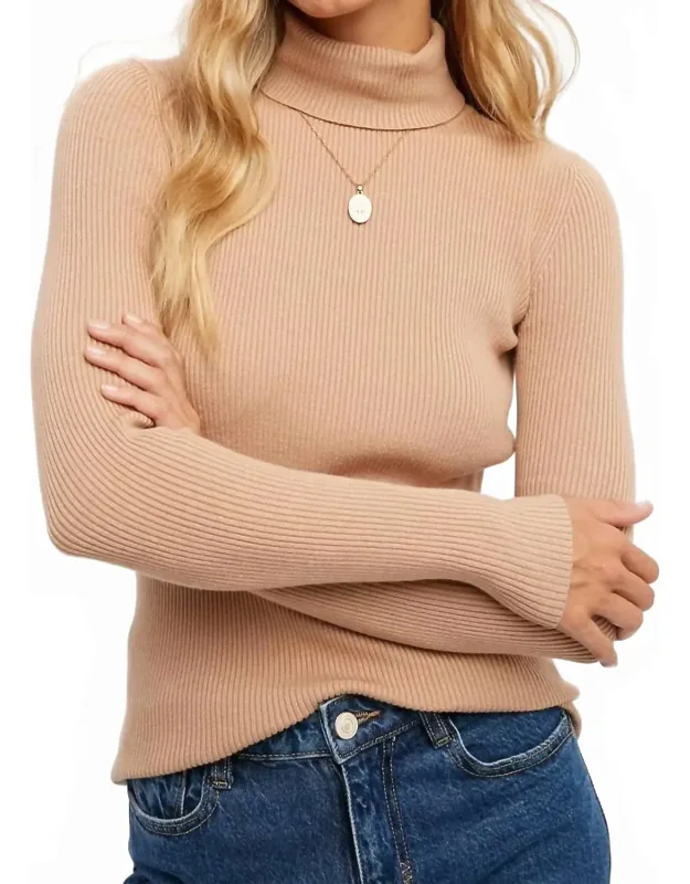 Essential Rib Turtle Neck Pullover