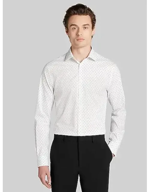 Skinny Fit Spread Collar Dress Shirt