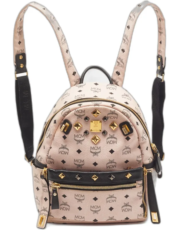 Dual Stark Coated Canvas And Leather Backpack