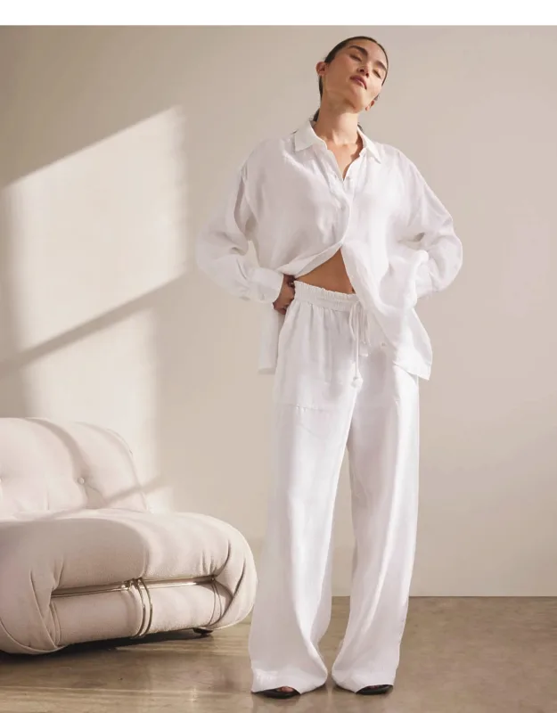 Stella Linen Paperbag Pants
