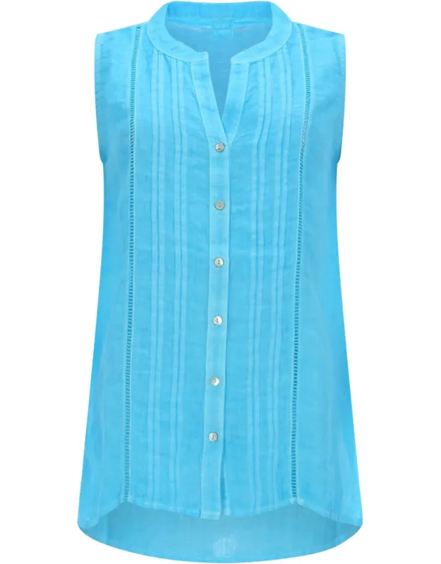 Linen Sleeveless Shirt