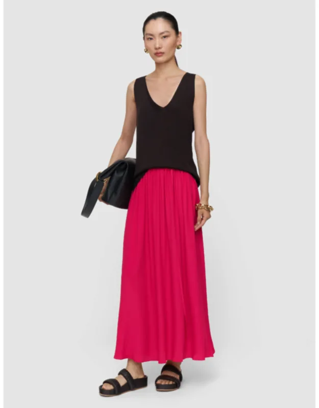 Elba Silk Blend Crepe Skirt