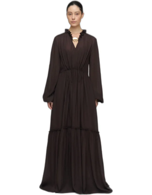 Lotus Textured Silk Dress