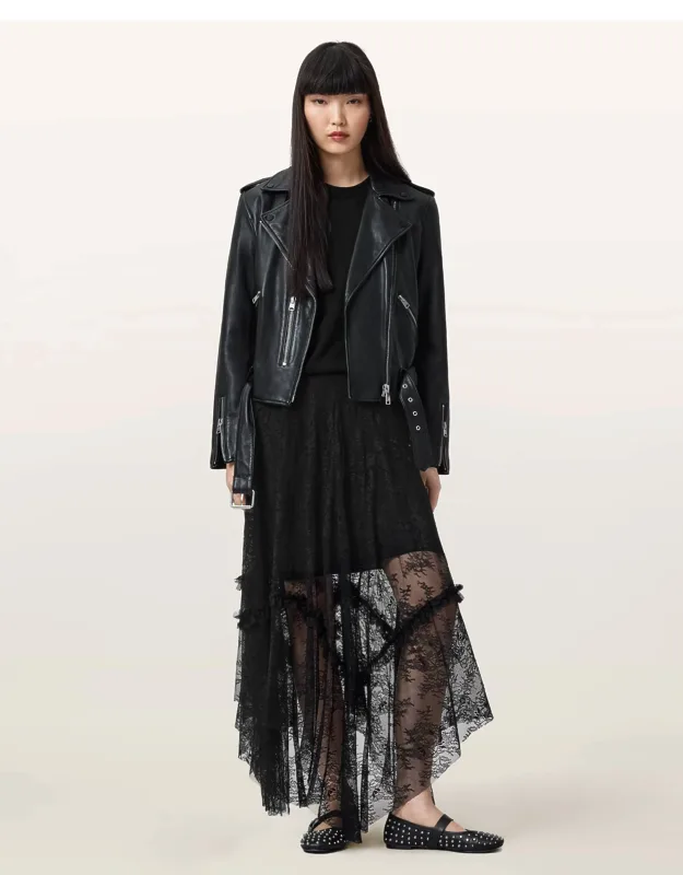 Josie Tiered Lace Midi Skirt