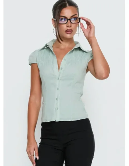 Ruched Detail Short Sleeve Shirt