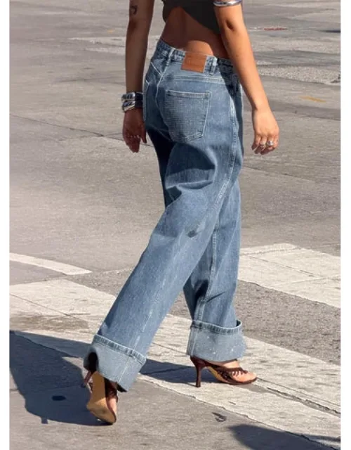 Ramos Diamante Low Rise Wide Leg Jeans