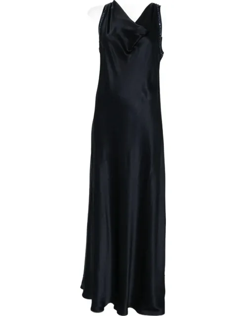 Embellished Cowl-neck Maxi Dress