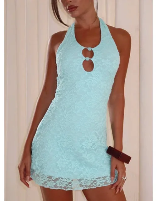 Halter Cut Out Mini Dress