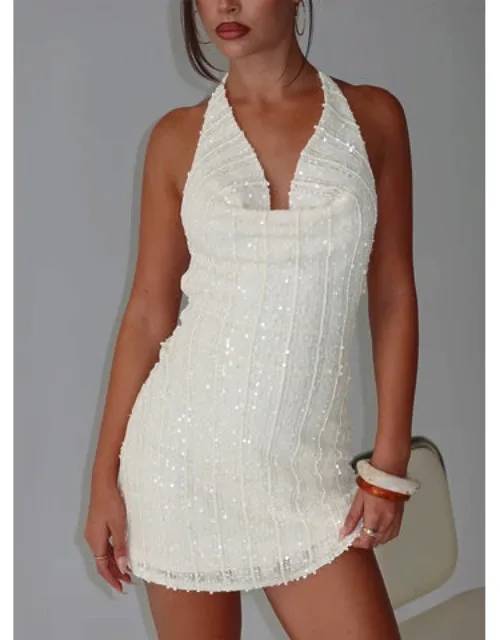 Halter Sequin Mini Dress