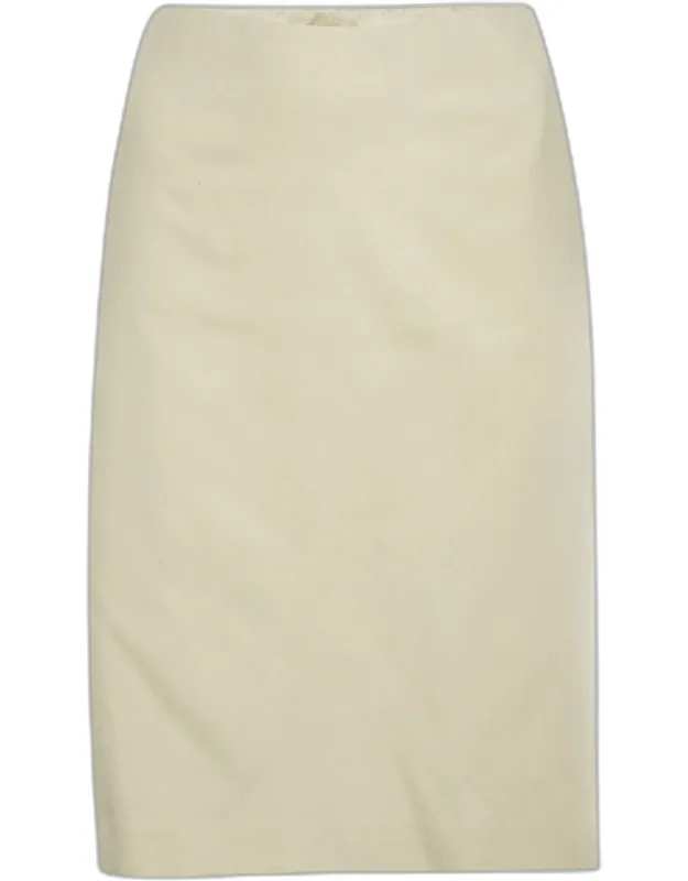 Wool Blend Zip Up Pencil Skirt