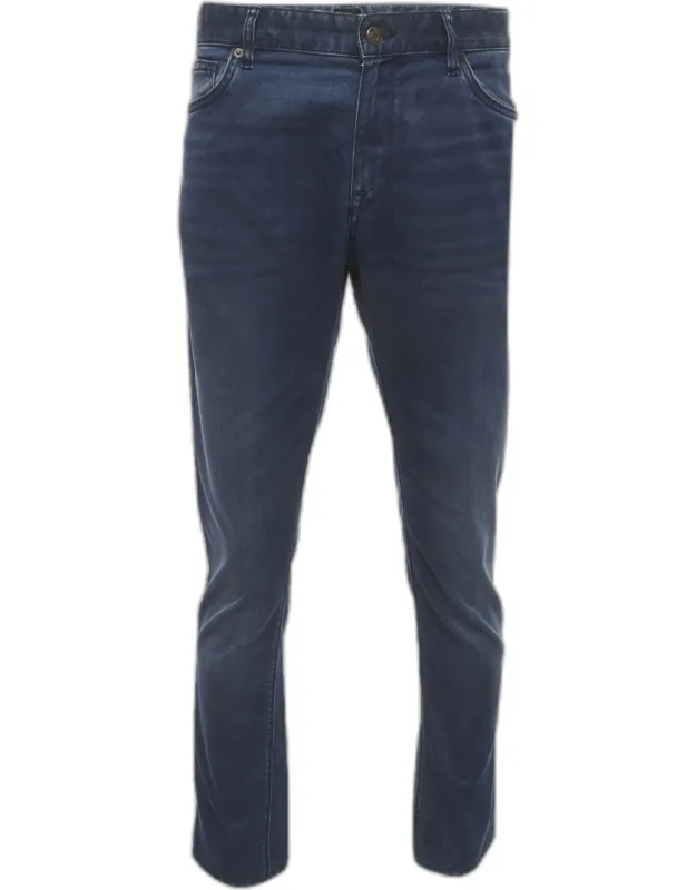 Blue Denim Straight Fit Jeans