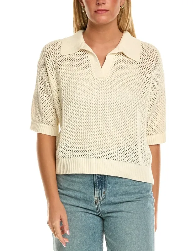 Cashmere-blend Polo Sweater