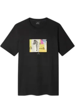 Organic-cotton 'patch Zebra' T-shirt