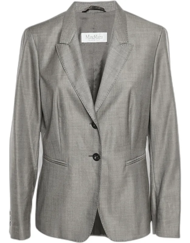 Wool Blend Single Breasted Blazer