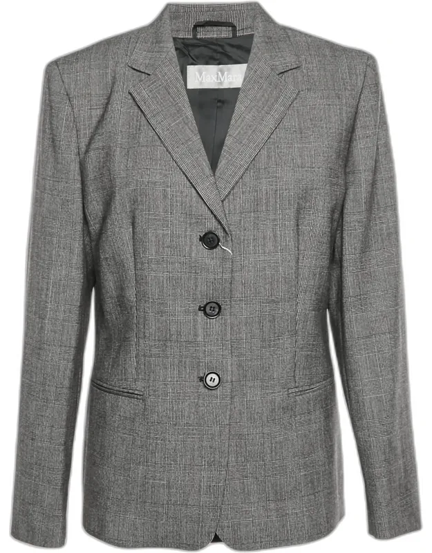 Glen Plaid Jacquard Wool Blazer