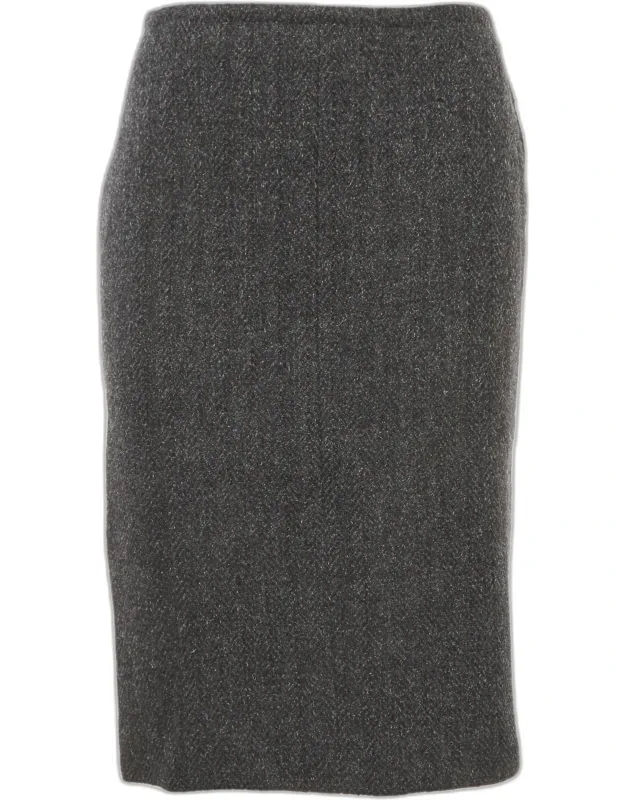 Wool Blend Pencil Skirt