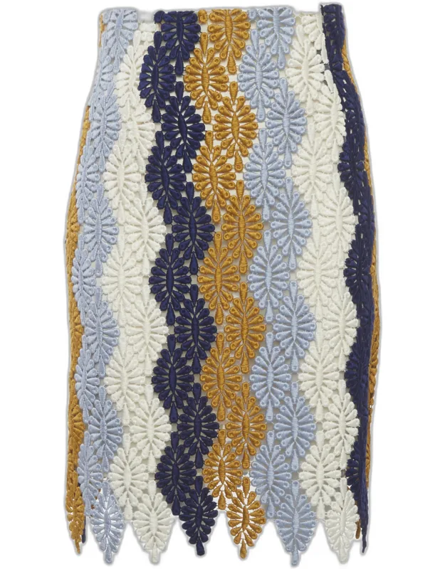Tulle Embroidered A-line Mini Skirt