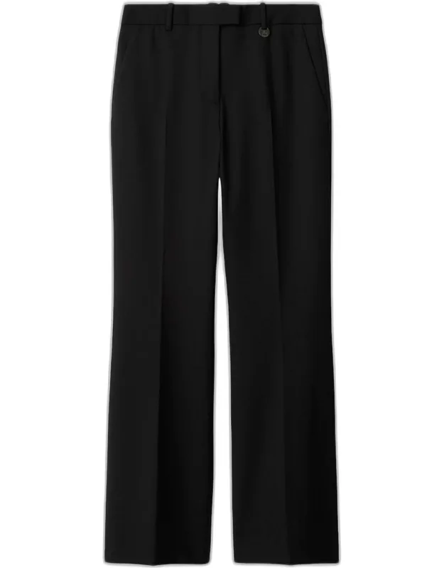 Wool-twill Bootcut Pants