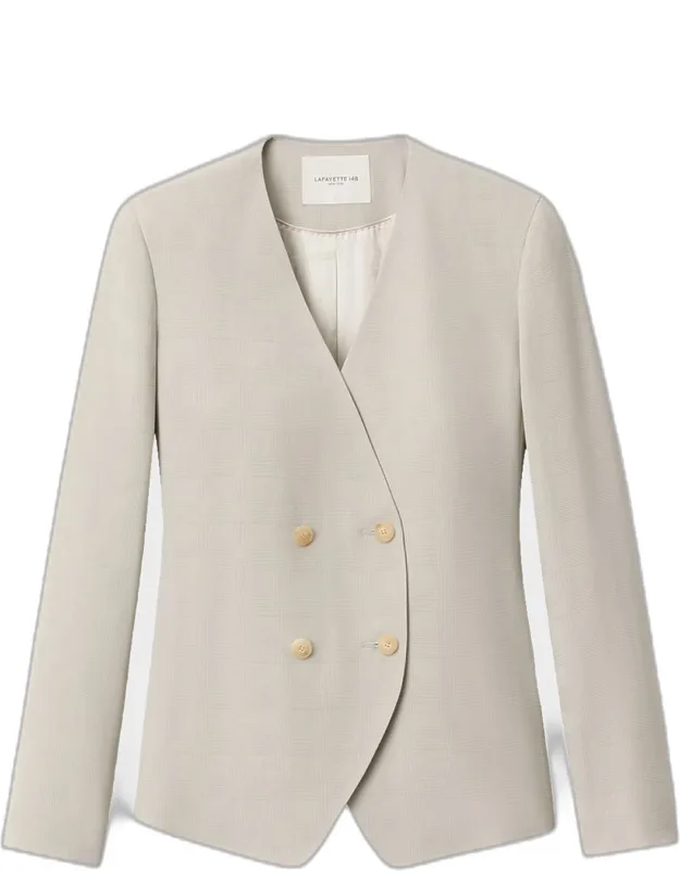 Plaid Jacquard Blazer