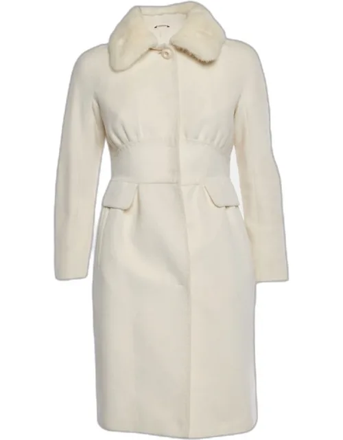 Mink Collar Felt Coat