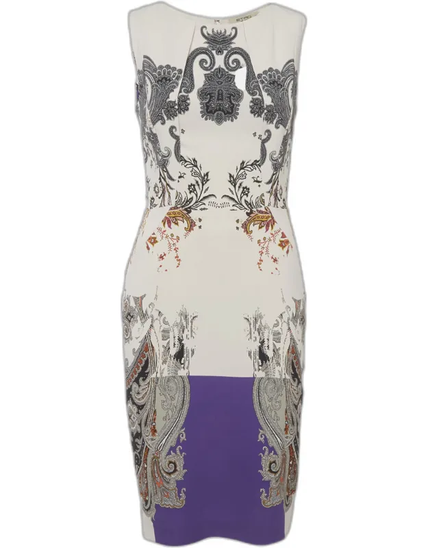 Multicolor Printed Crepe Sheath Dress